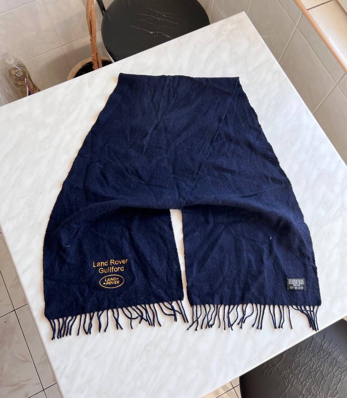 Other × Vintage Vintage Land Rover Navy Made in UK 🇬🇧 Logo SCARF MUFFLER Size ONE SIZE - 1 Thumbnail