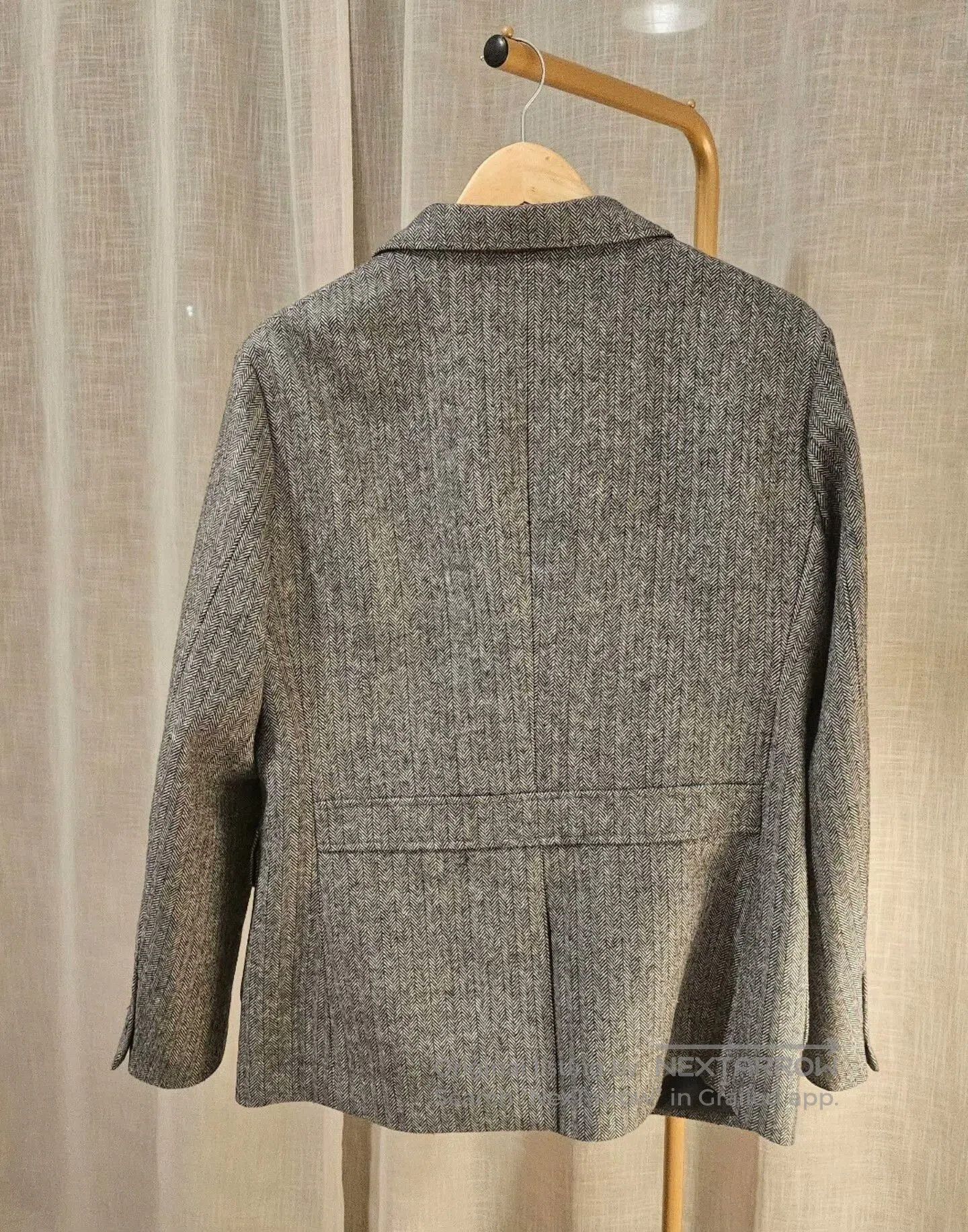 Stepney Workers Club Labour Union Vintage Herringbone Wool Blazer. Size US L / EU 52-54 / 3 - 5 Thumbnail