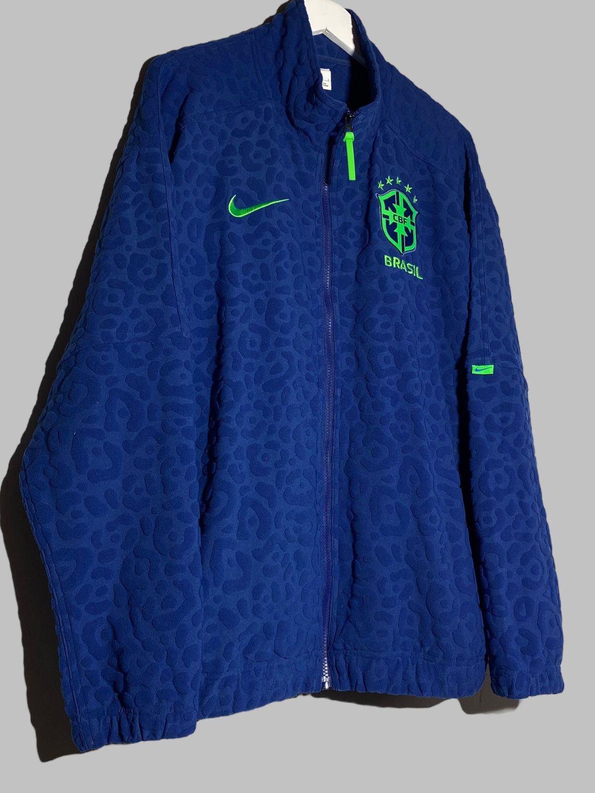 Nike BRAZIL NIKE LEOPARD FLEECE JACKET HYPE FUTURE STREET VIBES Size US L / EU 52-54 / 3 - 3 Thumbnail
