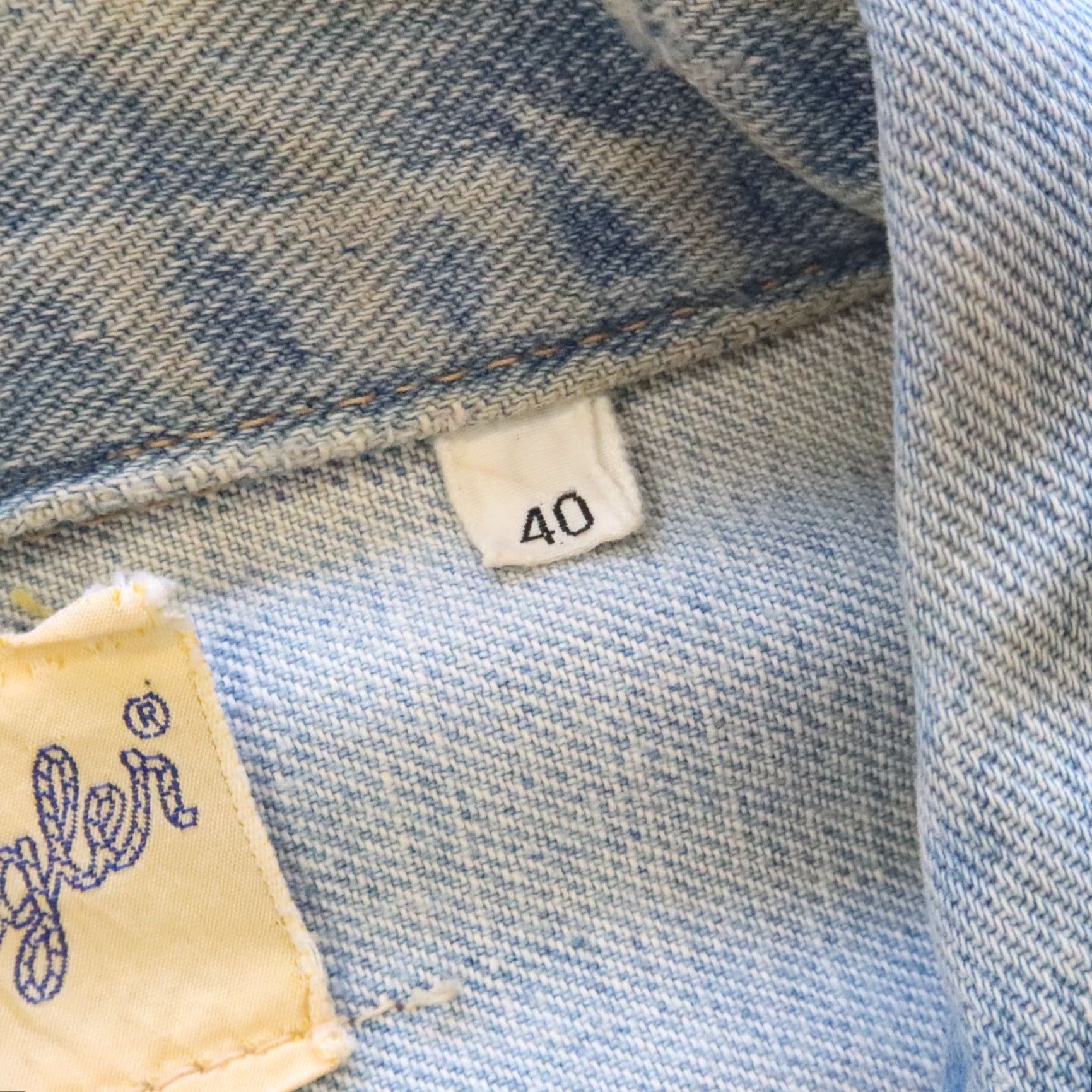 Wrangler Vintage Wrangler Pleated Denim Trucker Jacket Blue Bell Size US XXS / EU 40 - 7 Thumbnail