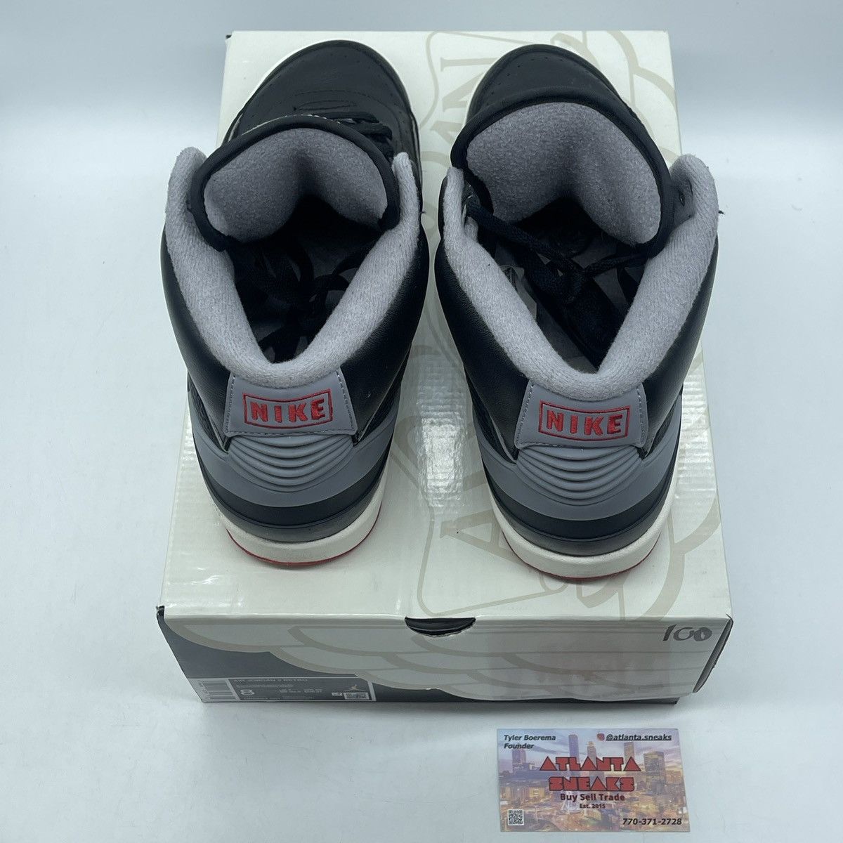 Jordan Brand Air Jordan 2 black cement Size US 8 / EU 41 - 6 Thumbnail
