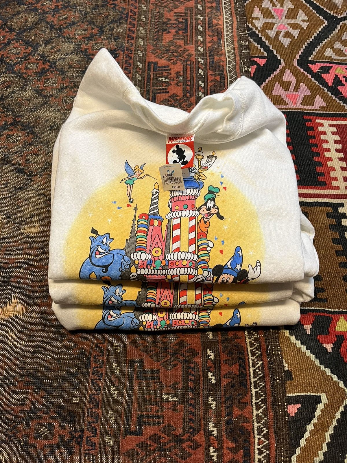 image of Vintage Deadstock Disney 25Th Anniversary Sweatshirt in White, Men's (Size XL)