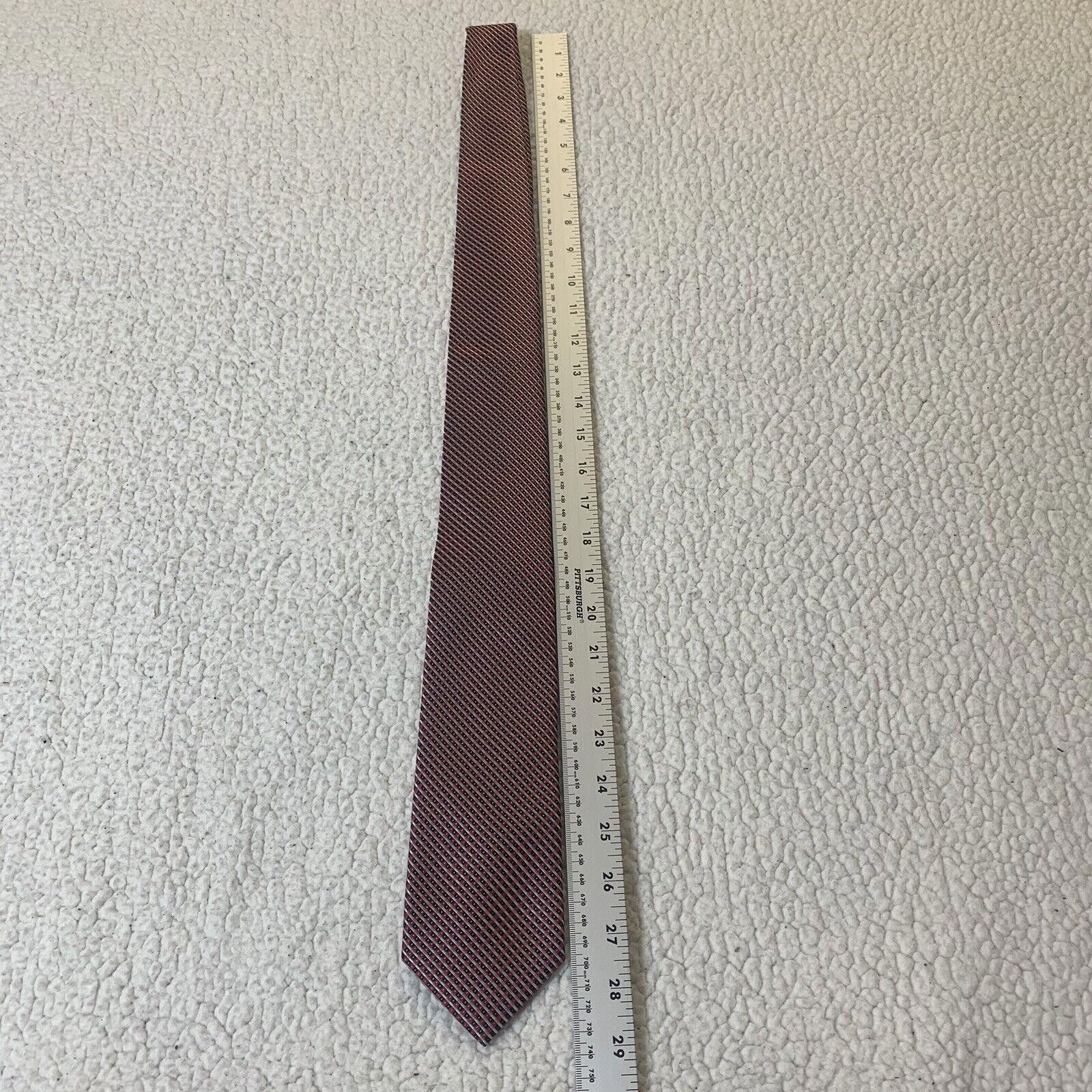 Giorgio Brutini Giorgio Brutini Tie Red Black Tiny Geometric Print Pattern Size ONE SIZE - 5 Thumbnail