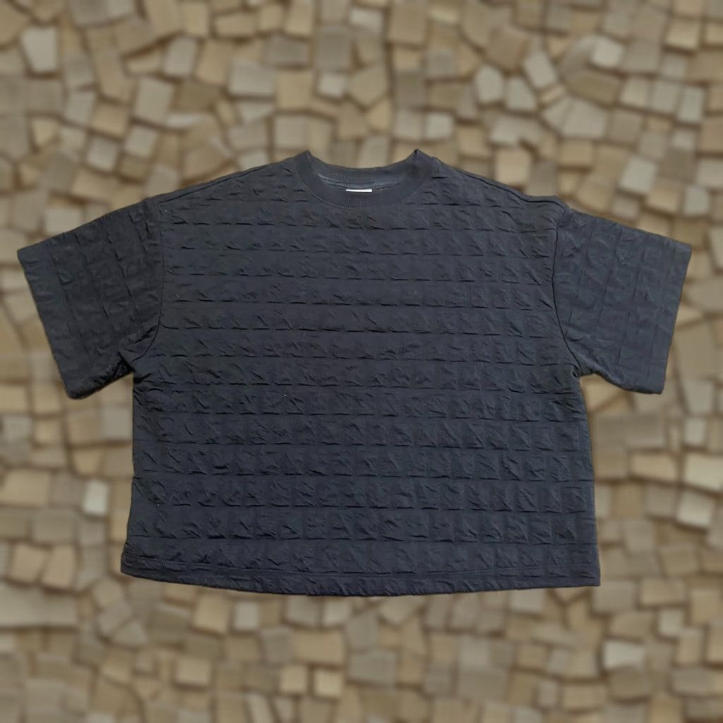 Vintage A New Day Shirt Women’s Size Small Black Textured Short Sleeve Shirt Casual Modern Version: T-Shirt (No N/A) Size S / US 4 / IT 40 - 1 Thumbnail