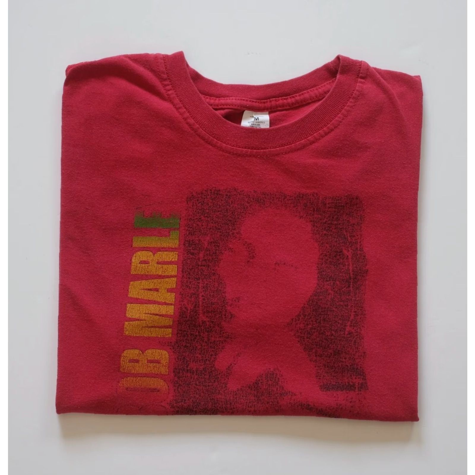 Vintage VINTAGE Bob Marley T-Shirt RED 90s Y2K Music Tour Reggae Rasta Men SZ M Shirt Short Sleeve Crew Neck Graphic Print Cotton Size US M / EU 48-50 / 2 - 5 Thumbnail