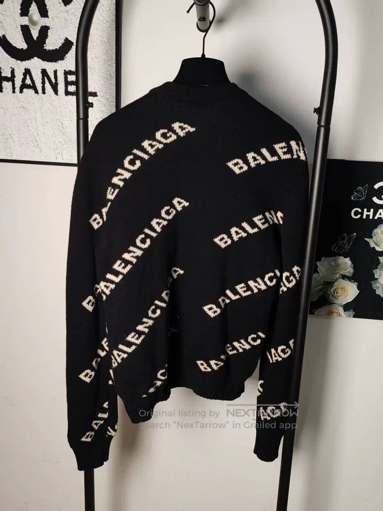 Balenciaga Balenciaga Bullet Screen Embroidered Knit Sweater Size US XS / EU 42 / 0 - 2 Thumbnail