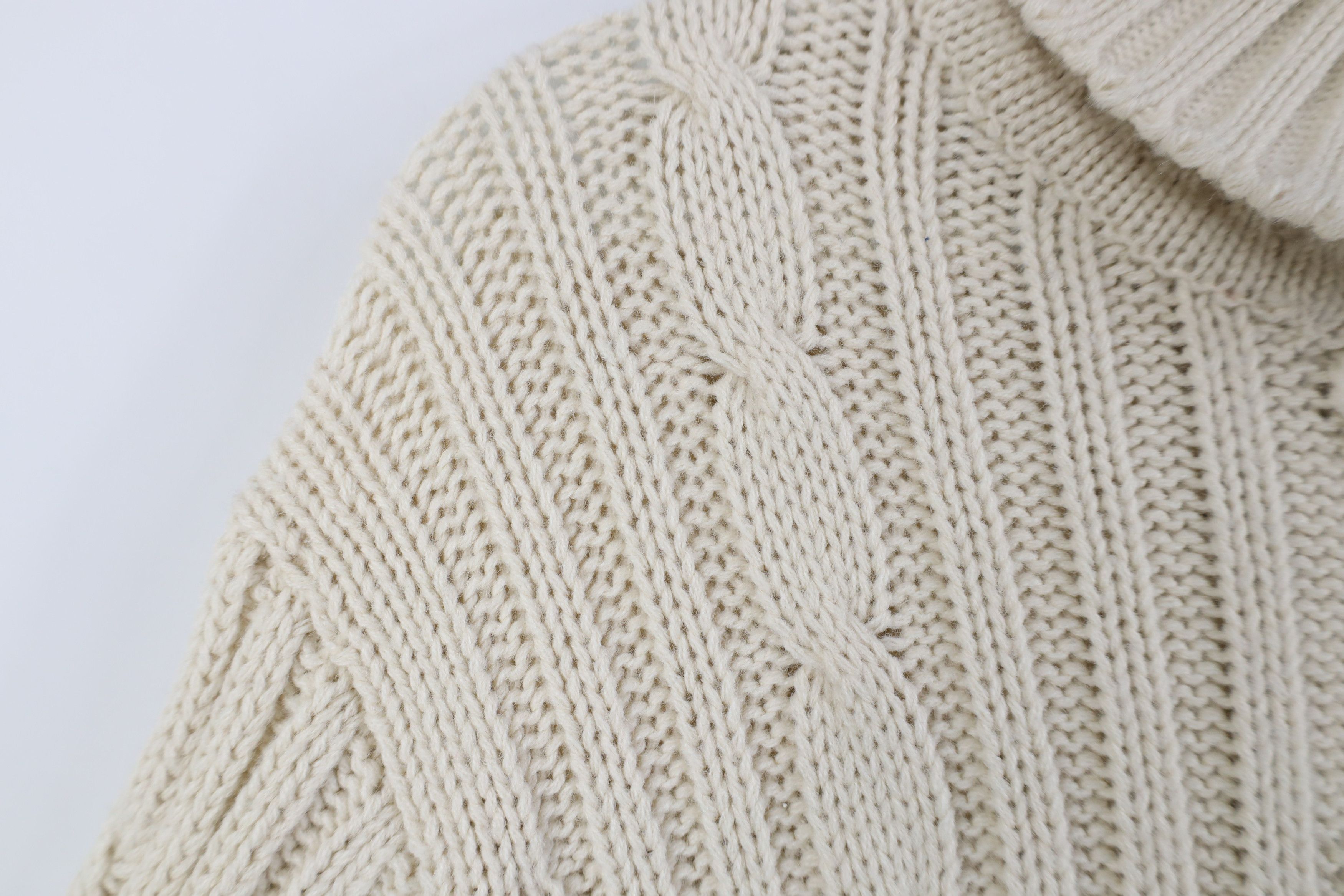 Vintage Vintage 70s Streetwear Knit Fisherman Turtleneck Sweater Size L / US 10 / IT 46 - 4 Thumbnail