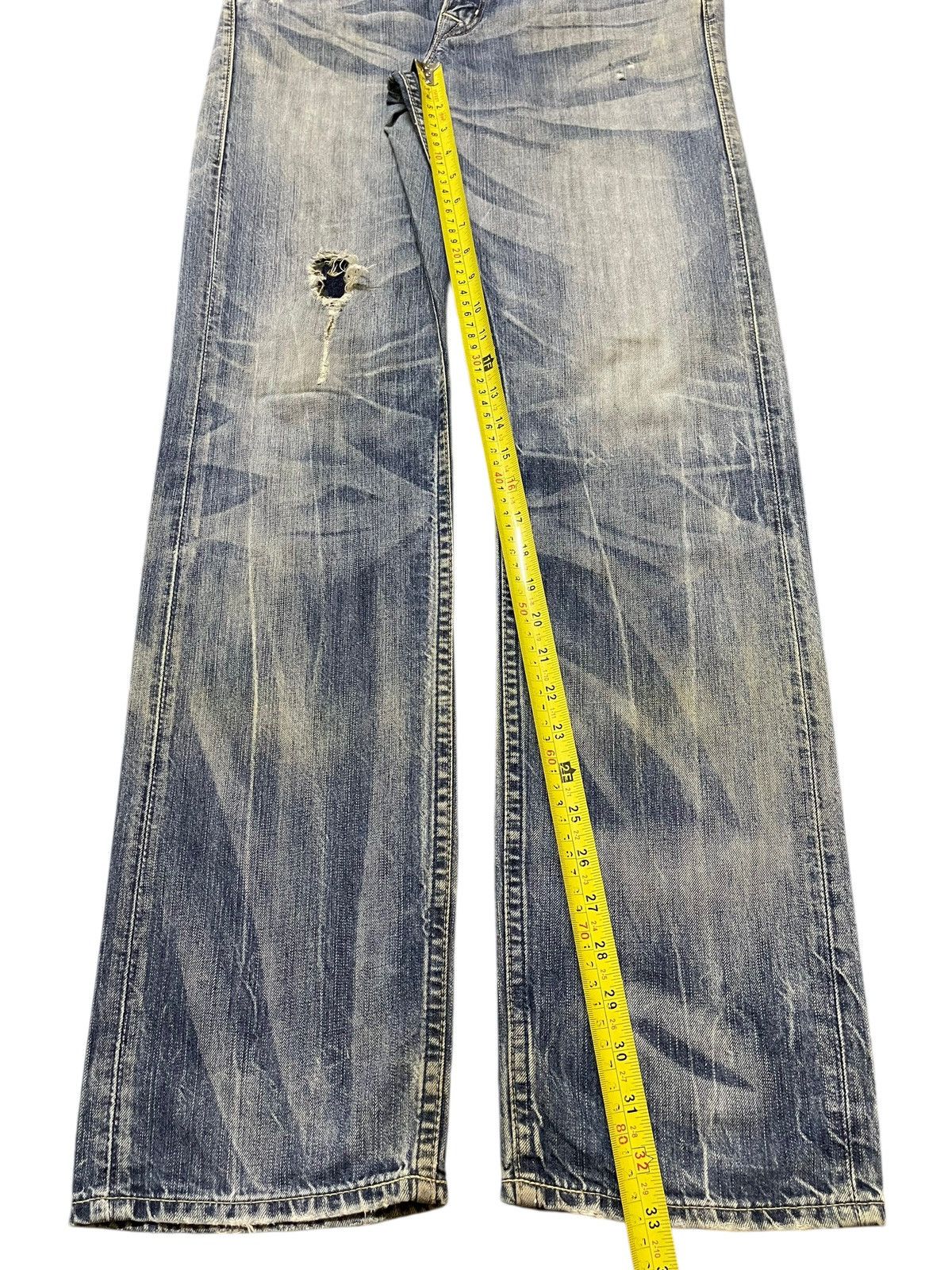 Levi's Vintage 90s Levis 202 Buckle Blue Faded Wash Style Jeans Size US 33 - 14 Thumbnail
