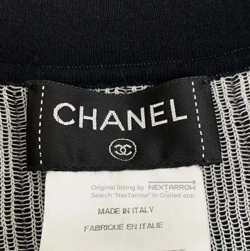 Chanel Chanel Black Cotton Dress with White Accents . Size S / US 4 / IT 40 - 5 Thumbnail