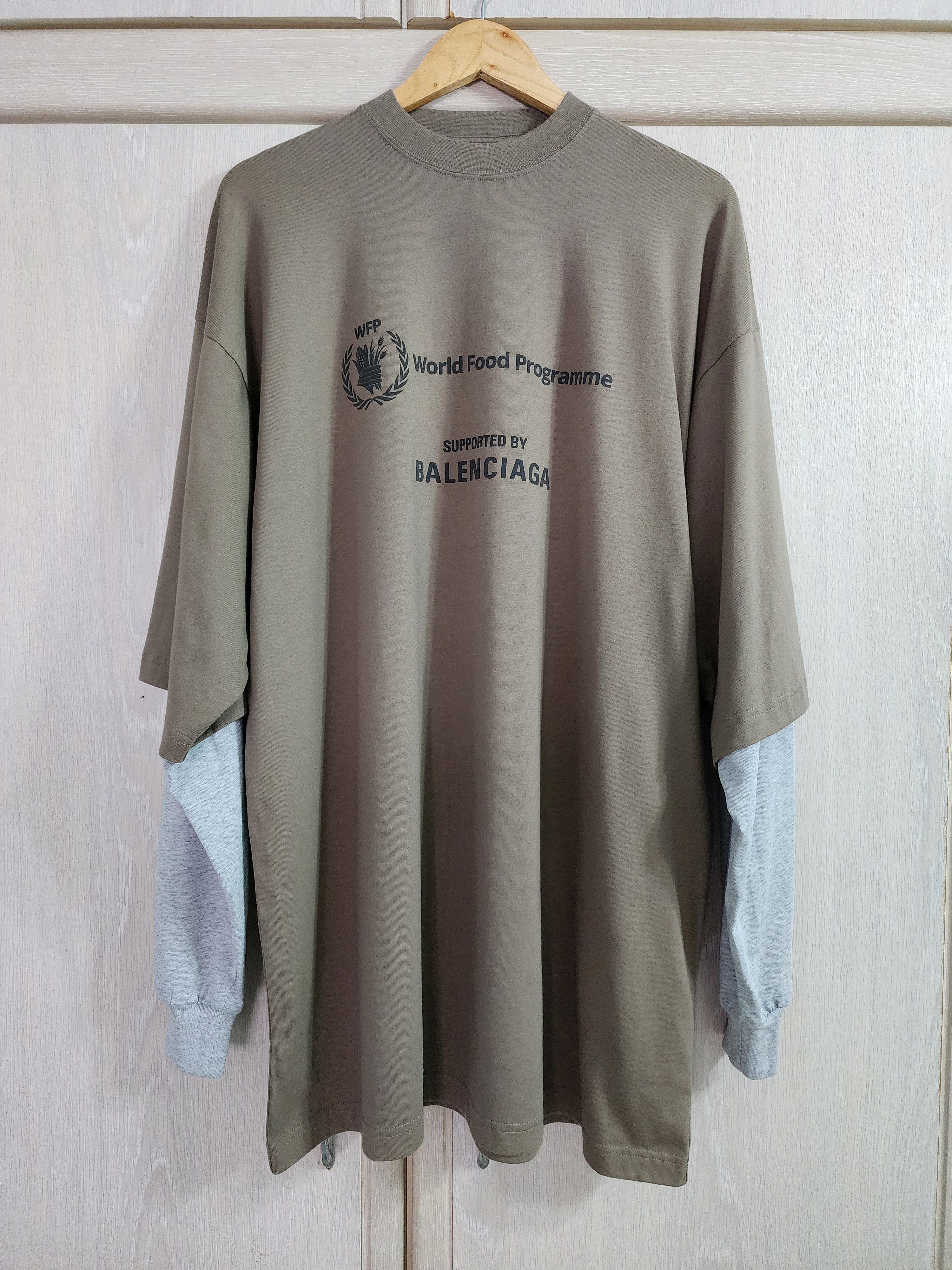 BALENCIAGA 23ss WFP Double Sleeves T