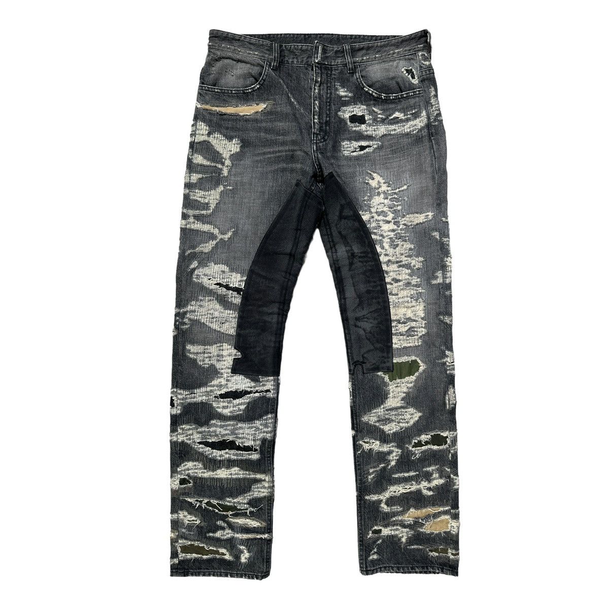 image of Givenchy $3,000 Boro Distressed Denim in Black, Men's (Size 34)