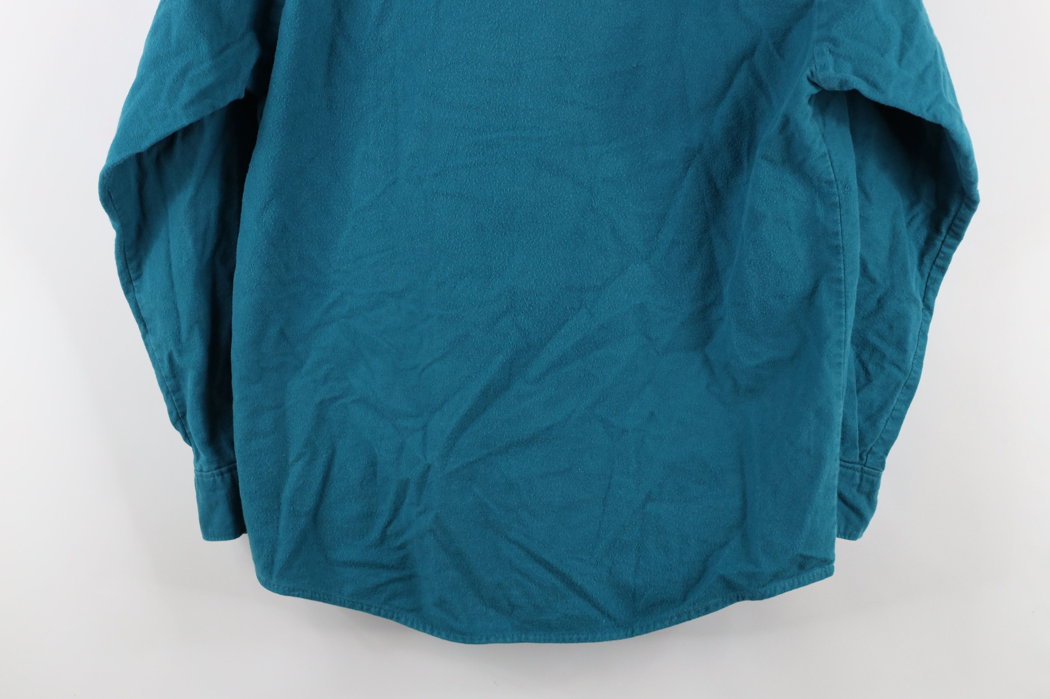FiveBrother × Vintage Vintage 90s Five Brother Chamois Cloth Button Shirt Teal Size US M / EU 48-50 / 2 - 14 Thumbnail