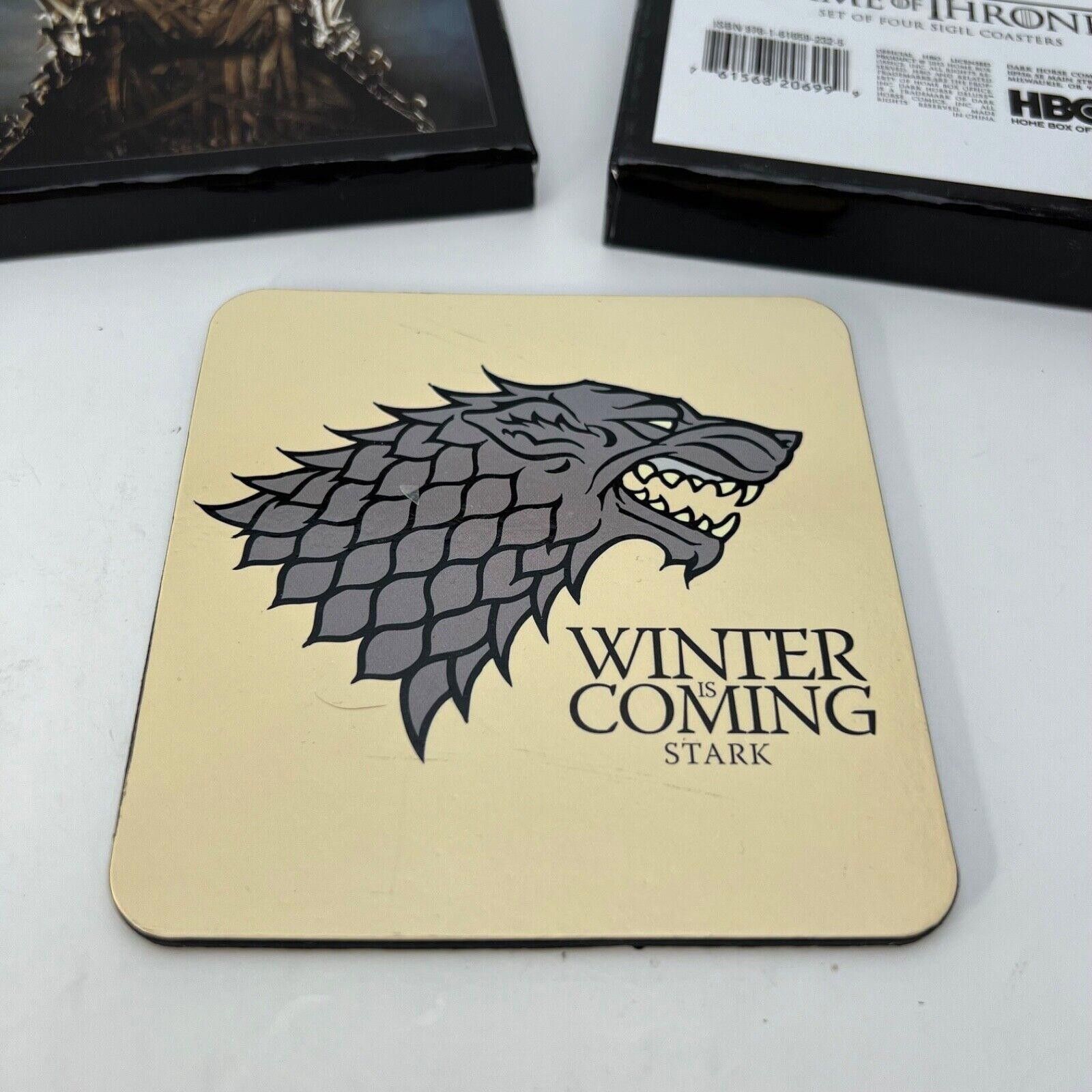 Designer Game of Thrones: House Sigil Coaster Set Winter is Coming Size ONE SIZE - 7 Thumbnail