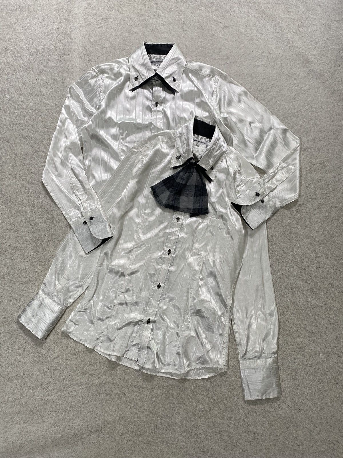 If Six Was Nine BUNDLE❤️‍🔥 Semantic Design White Striped Shirt Size US M / EU 48-50 / 2 - 1 Thumbnail