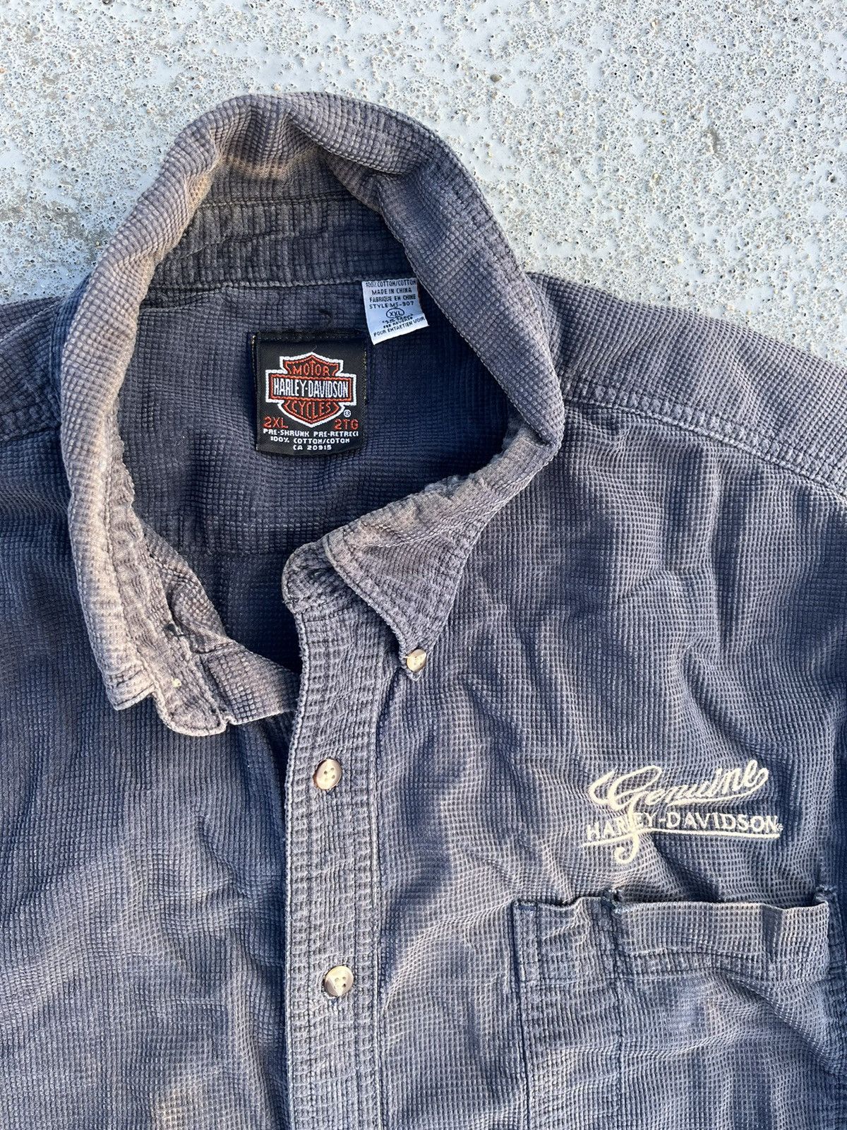 Vintage Vintage Harley Davidson sun faded button up Size US XXL / EU 58 / 5 - 3 Thumbnail