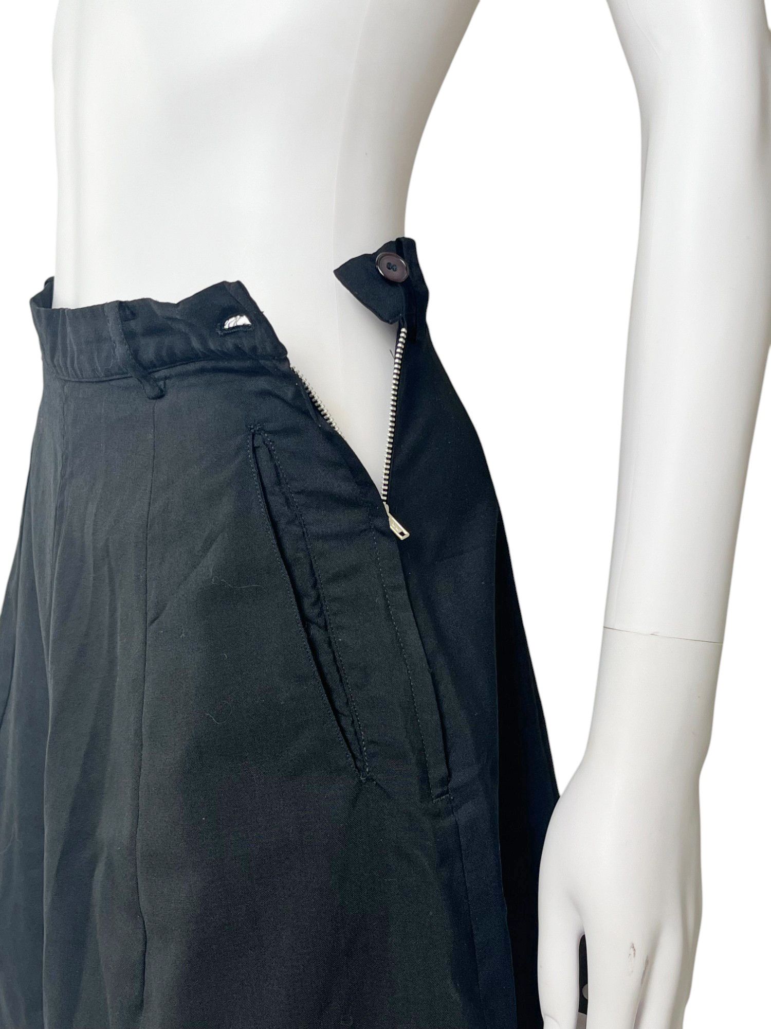 Yohji Yamamoto 2000's Low Rise Black Wool Shorts Size 28" / US 6 / IT 42 - 6 Thumbnail