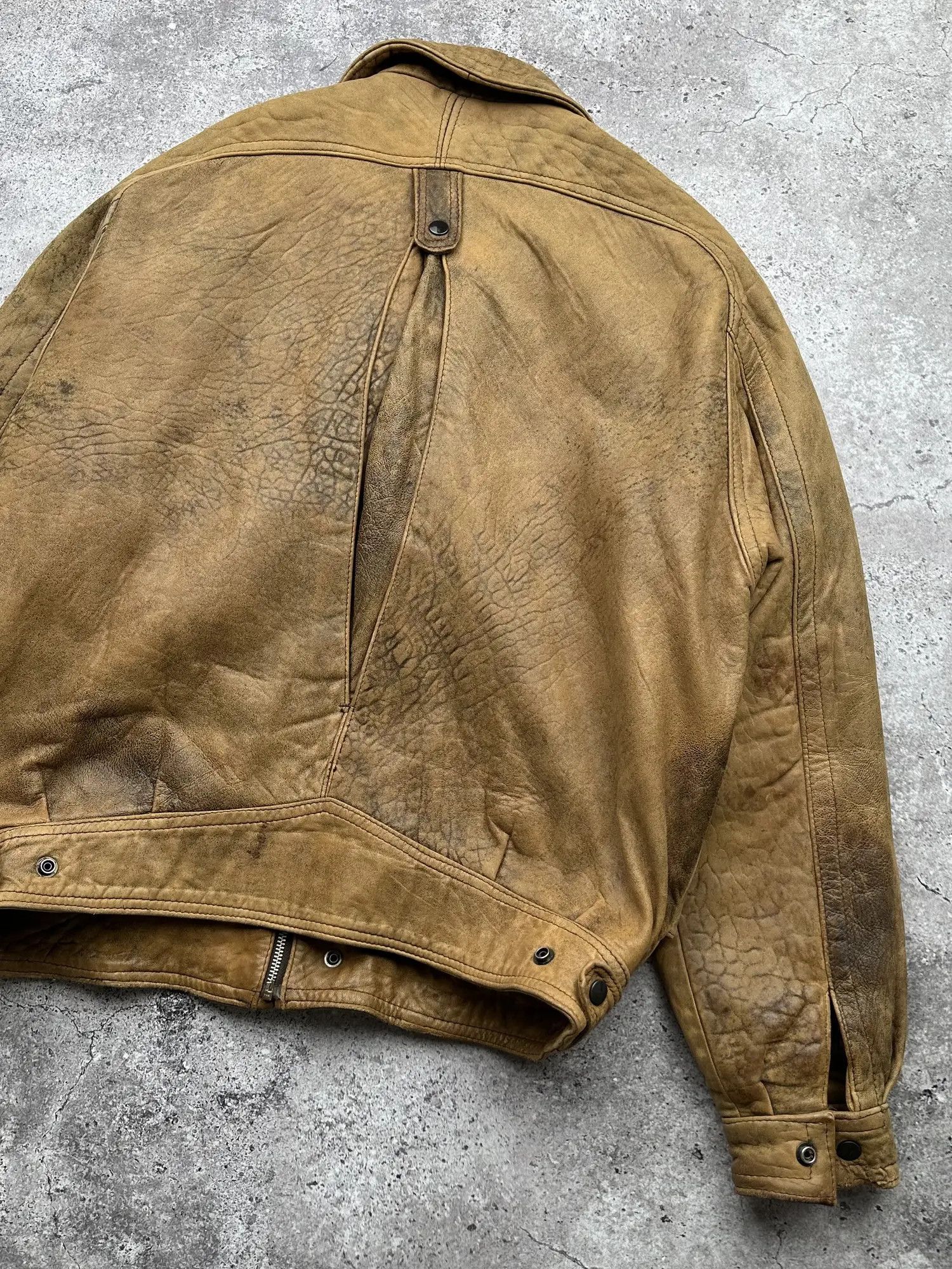 Japanese Brand Vintage Faded Leather Jacket C554(V108) Size US M / EU 48-50 / 2 - 13 Thumbnail