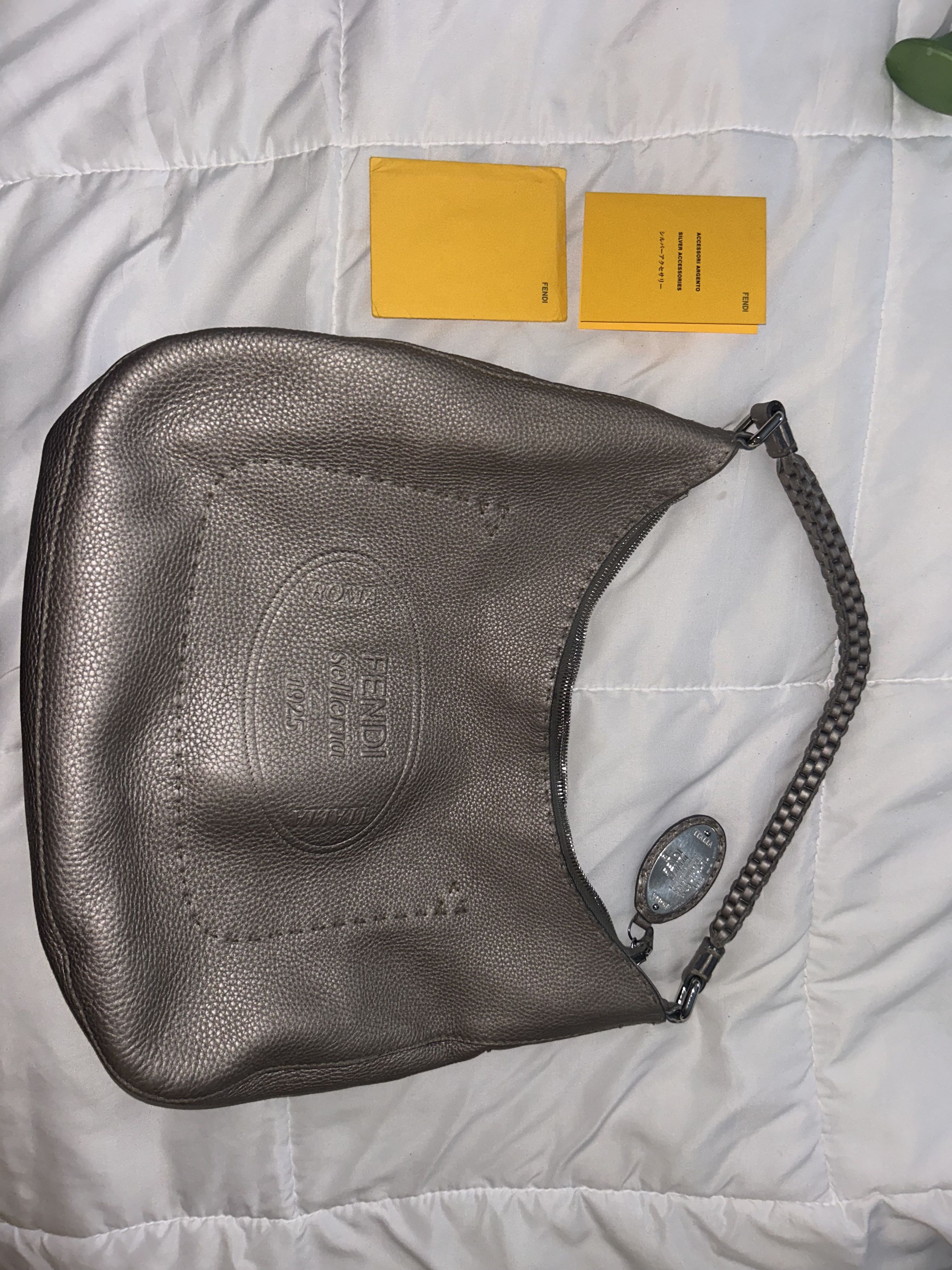 image of 1925 Vintage Fendi Bag From Italy With Documentation in Grey, Women's