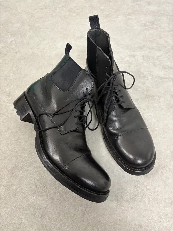 Miu Miu 2000s Miu Miu Black Leather Combat Boots Size US 11 / EU 44 - 8 Thumbnail