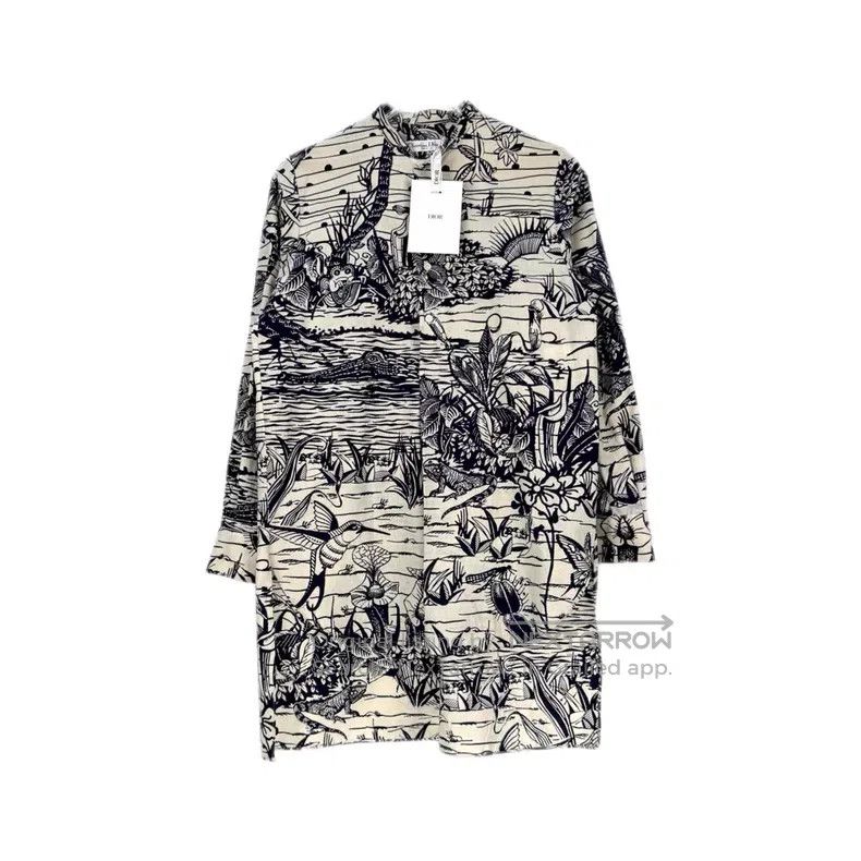 Dior Dior Blue embroidered bee plant bird pattern shirt Size XS / US 0-2 / IT 36-38 - 1 Thumbnail