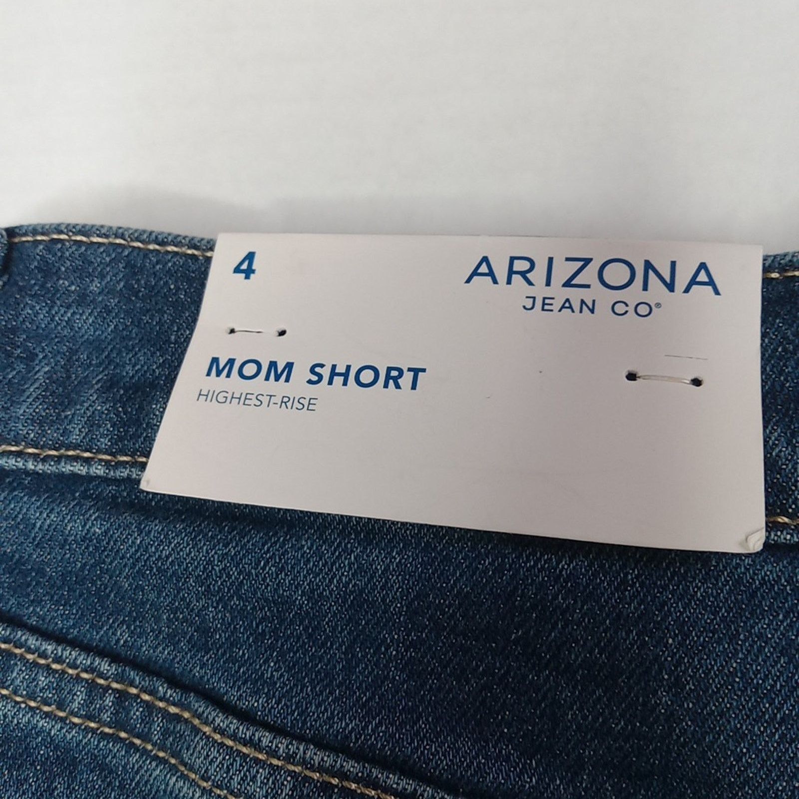 Arizona Jean Co. Arizona Mom Shorts Women's Size 4 Blue High Rise Distressed Size 27" / US 4 / IT 40 - 6 Thumbnail