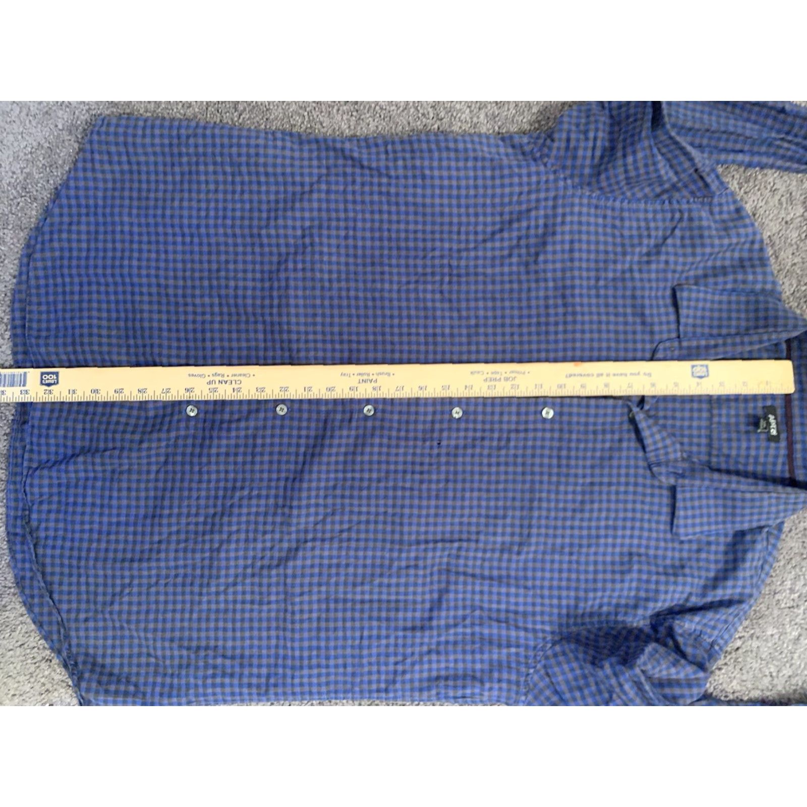 Apt. 9 Apt. 9 Button-Up Shirt Blue Black Plaid Cotton 2XL Men Long Sleeve Collared Casual Vintage NoN/A Size US XXL / EU 58 / 5 - 5 Thumbnail