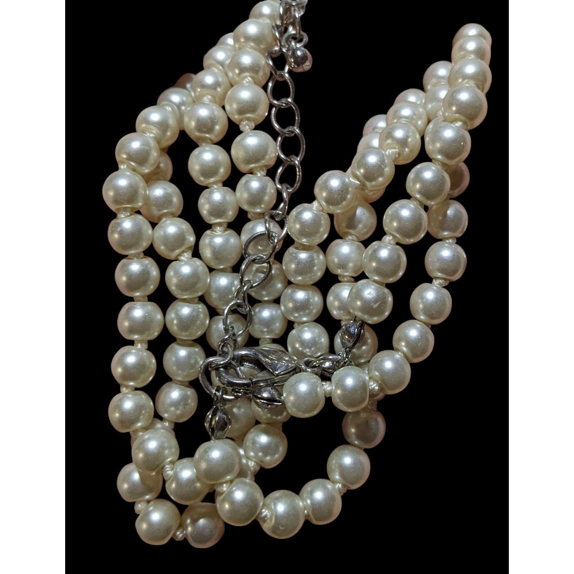Other Elegant Glass Pearl Double Strand Necklace Size ONE SIZE - 4 Thumbnail