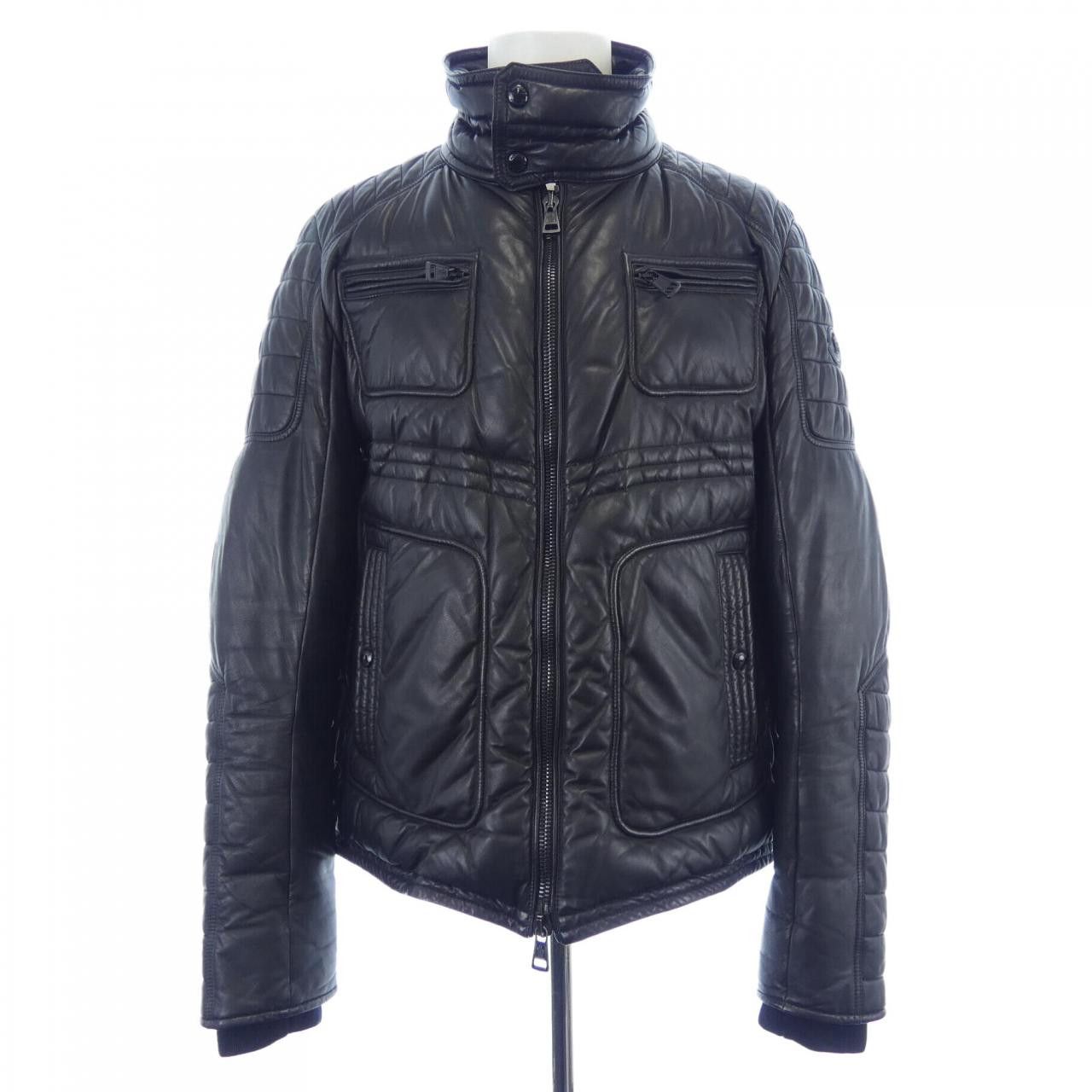 Moncler Moncler Moncler DIMITRI Leather Down Jacket Leather Outerwear DIMITRI DUTY FREE for USA Size ONE SIZE - 1 Thumbnail