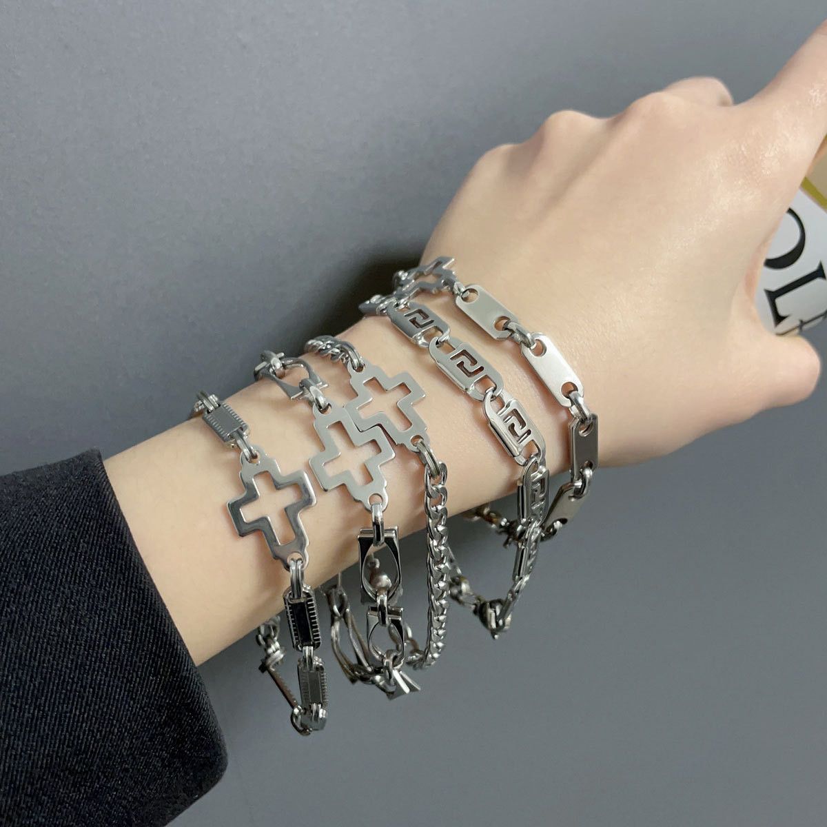 Jewelry Cross Rare Bracelet Y2K Punk Chain Gotch Bracelets Chains Size ONE SIZE - 2 Thumbnail