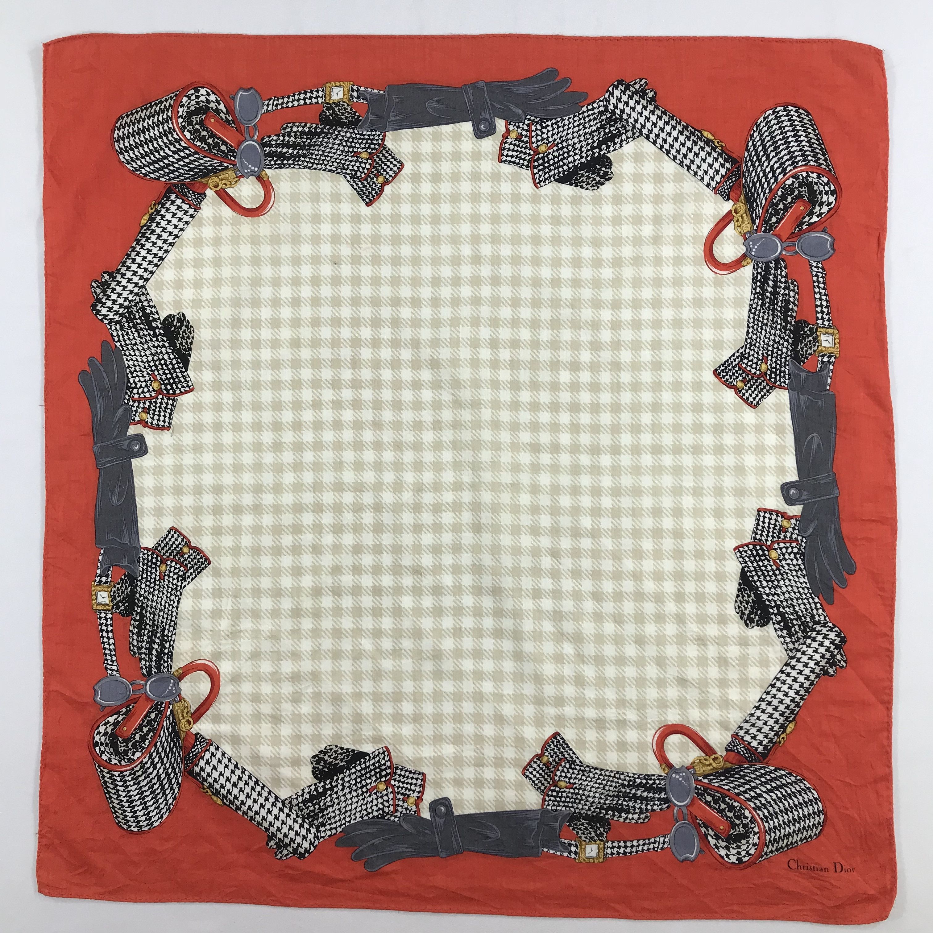 Vintage Christian Dior Bandana / Handkerchief / Neckerchief - S2279 Size ONE SIZE - 1 Thumbnail