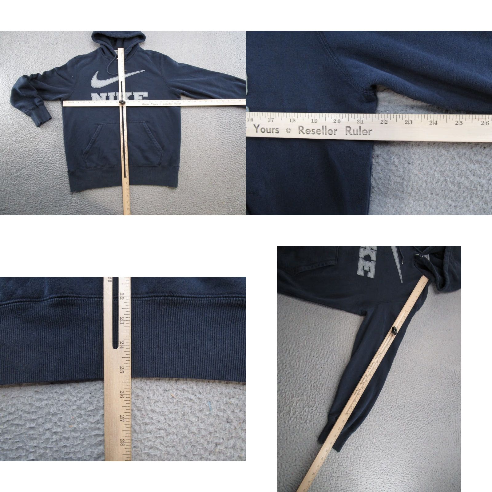 Nike VINTAGE Nike The Athletic Dept. Spell Out Big Swoosh Hoodie M Skater Grunge Faded Blue Mens Pullover Hooded Sportswear Grunge 90s Size US M / EU 48-50 / 2 - 8 Thumbnail