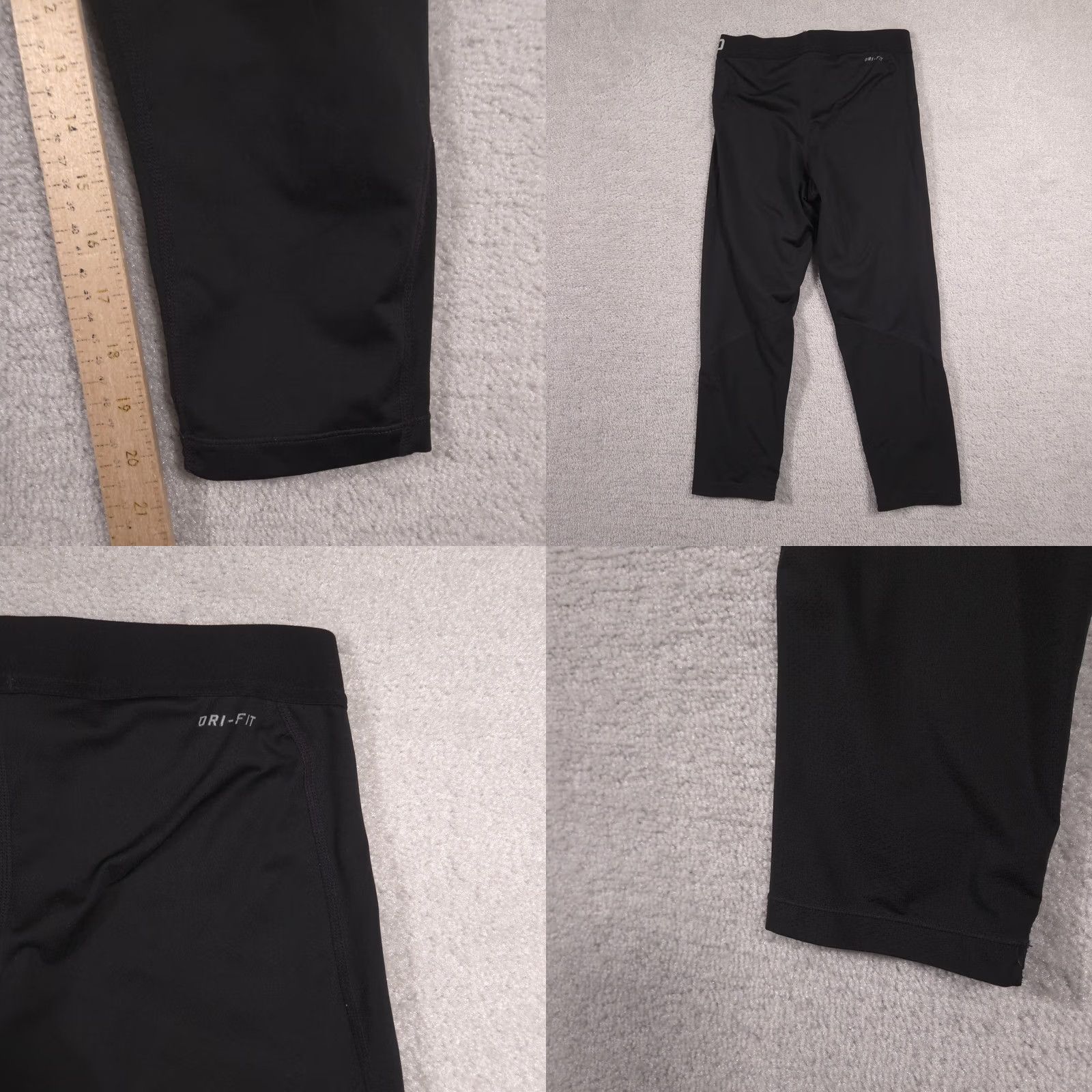 Nike VINTAGE Nike Pro Compression Pants Womens Medium Black 3/4 Leggings Dri-FIT Athletic Gym Size 32" / US 10 / IT 46 - 9 Thumbnail