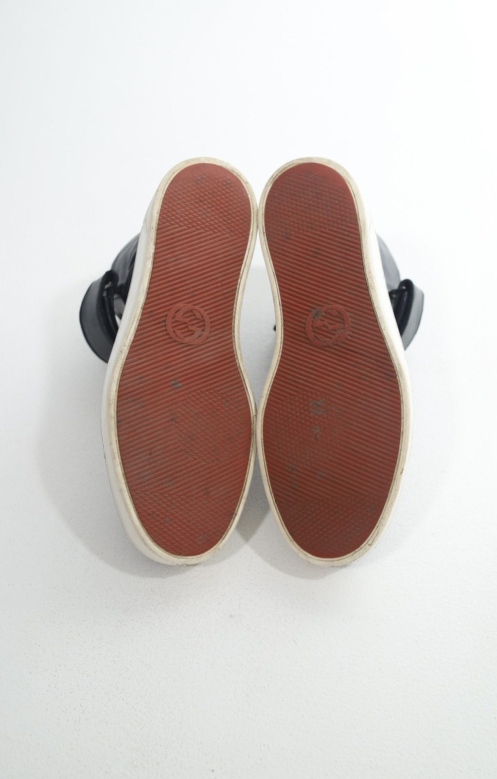 Gucci GUCCI Sneakers Hi Top Leather Shoes GG Logo Navy Men’s Size US 6.5 / EU 39-40 - 7 Thumbnail