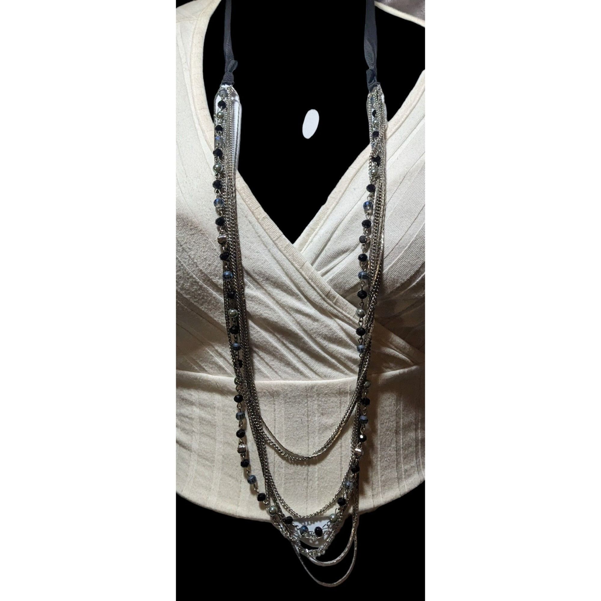 Vera Wang Simply Vera Vera Wang Multilayer Chain Necklace Size ONE SIZE - 6 Thumbnail