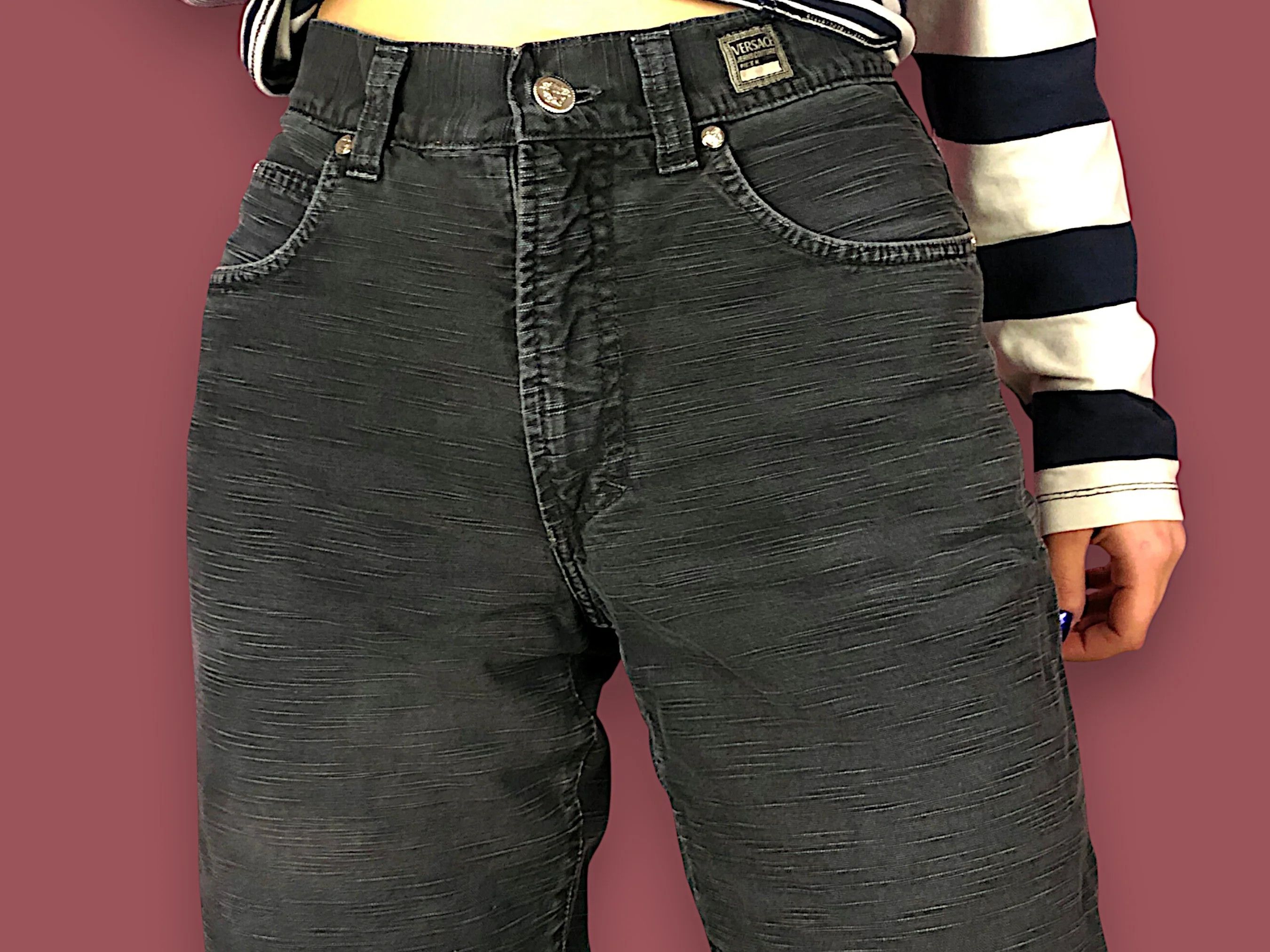 Versace Versace Jeans Couture Women's High-Waisted Pants - 30 Size 27" / US 4 / IT 40 - 5 Thumbnail