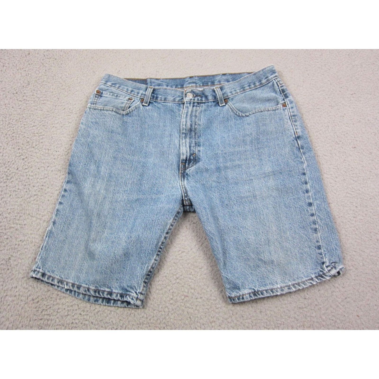 Levi's VINTAGE Levi's 505 Shorts Mens Bermuda Denim Blue 90s Jeans Jorts 38 Regular 5-Pocket Mens Shorts Blue Denim Vintage 90s Levi's Mens Shorts Size US 38 / EU 54 - 4 Thumbnail