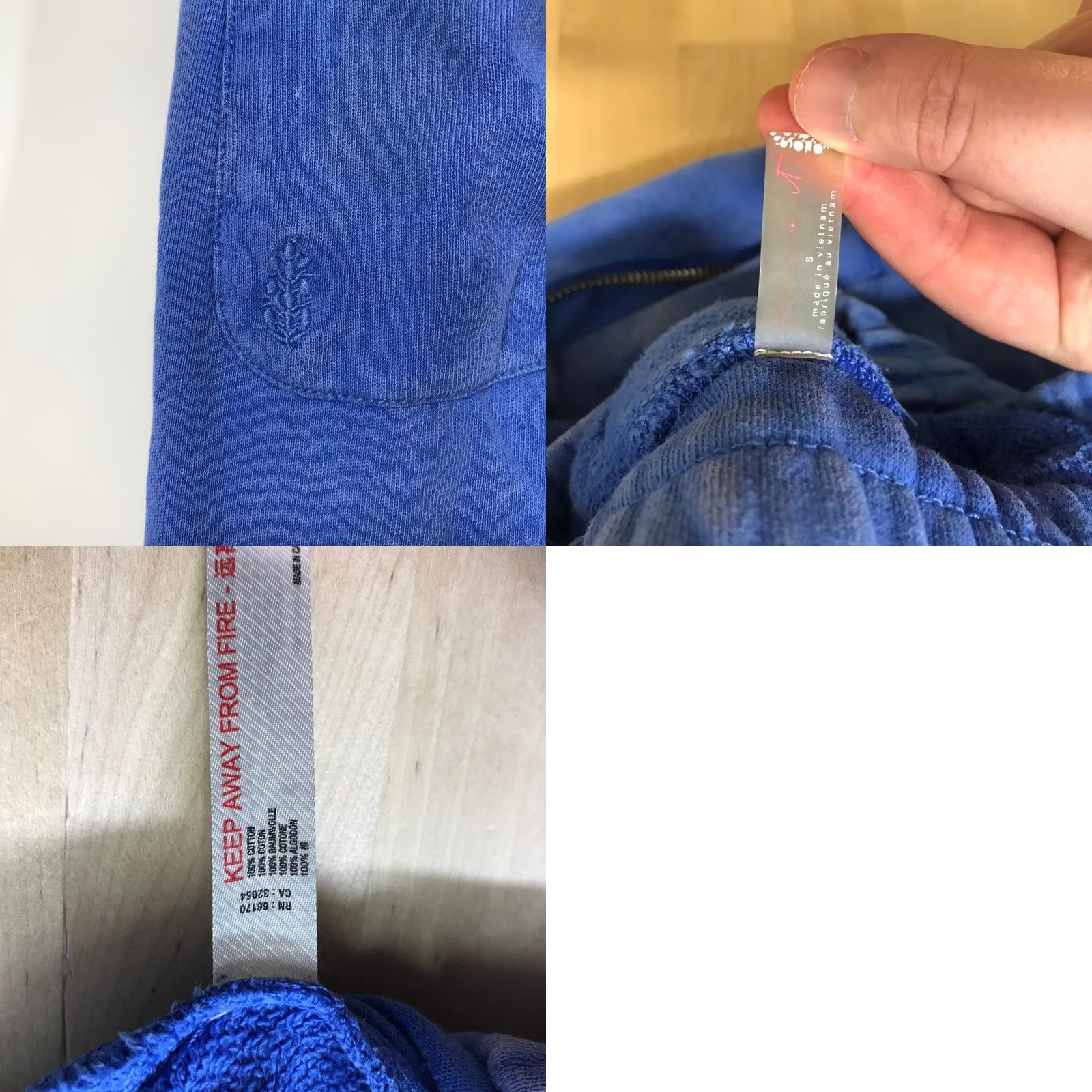 Free People VINTAGE Free People Movement Sweatpants Blue Acid Wash Joggers Zipper Pocket Women's S Slim Pockets Athleticwear Casual Track Pants Size 28" / US 6 / IT 42 - 8 Thumbnail