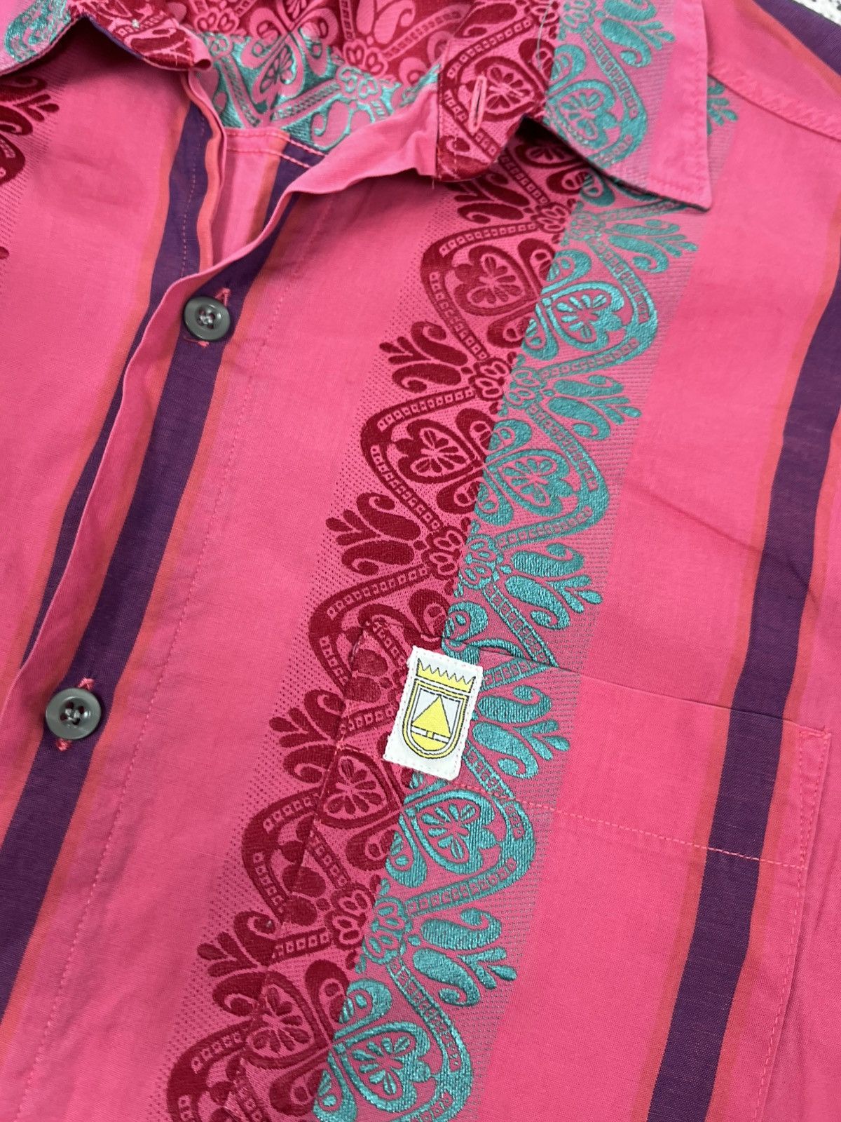 Vintage Vintage Rare Verte Vallee Embroidered striped shirt Size US M / EU 48-50 / 2 - 7 Thumbnail