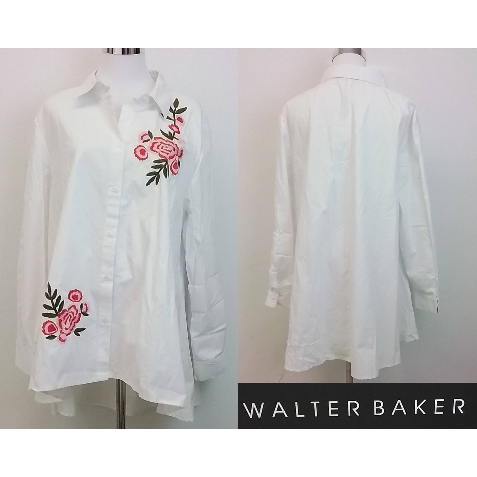 Other Walter Baker Myron Tunic Blouse Women's XL White Flowers NWT Size XL / US 12-14 / IT 48-50 - 1 Thumbnail
