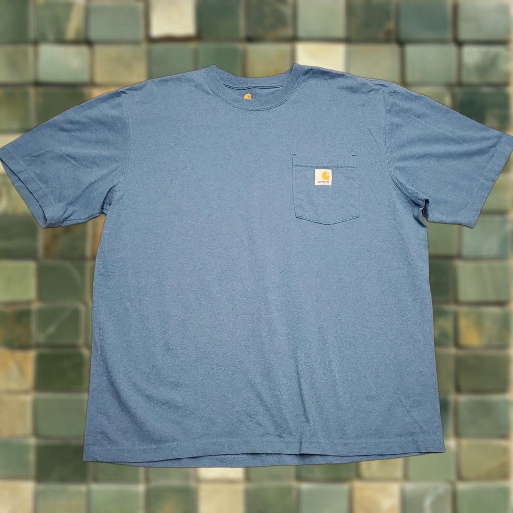 Carhartt Carhartt Shirt Men XL Blue Short Sleeve Crewneck Pocket T Original Fit Size US XL / EU 56 / 4 - 1 Thumbnail
