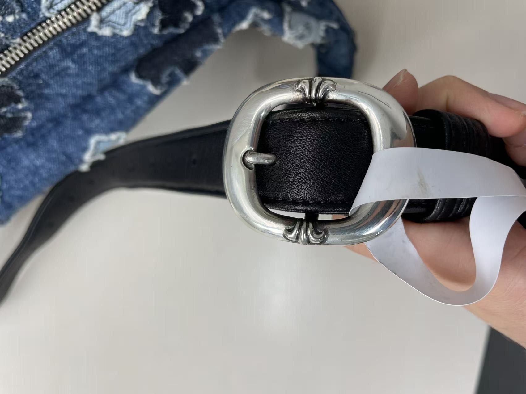Chrome Hearts Chrome Hearts Denim Cross Patch Waist Bag Size ONE SIZE - 9 Thumbnail