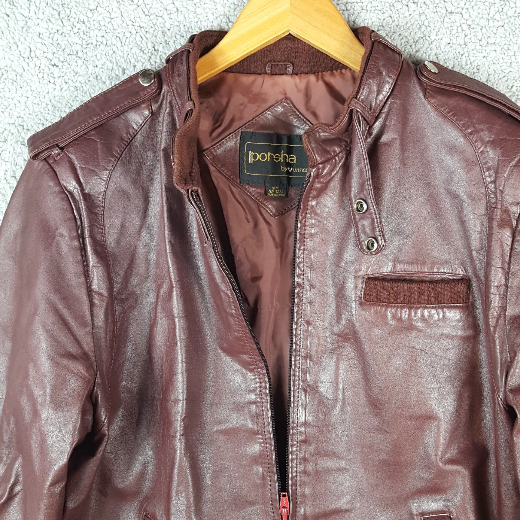 Vintage VINTAGE 80s Leather Cafe Racer Motorcycle Jacket Men’s Size 42 Tall Biker Bomber Retro Outerwear Size US XS / EU 42 / 0 - 4 Thumbnail