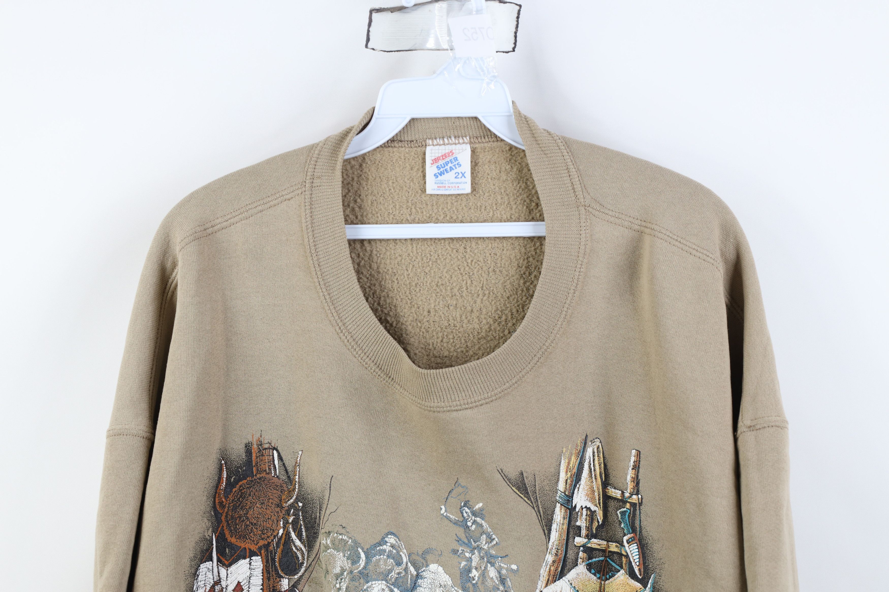 Vintage Vintage 90s Streetwear American Buffalo Bison Sweatshirt Size XXL / US 16-18 / IT 52-54 - 2 Thumbnail