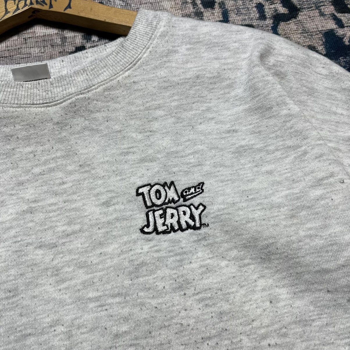 Cartoon Network × Japanese Brand ⚡️STEALS⚡️Tom and Jerry Velvet Backhit Logo Sweetshirts Size M / US 6-8 / IT 42-44 - 3 Thumbnail