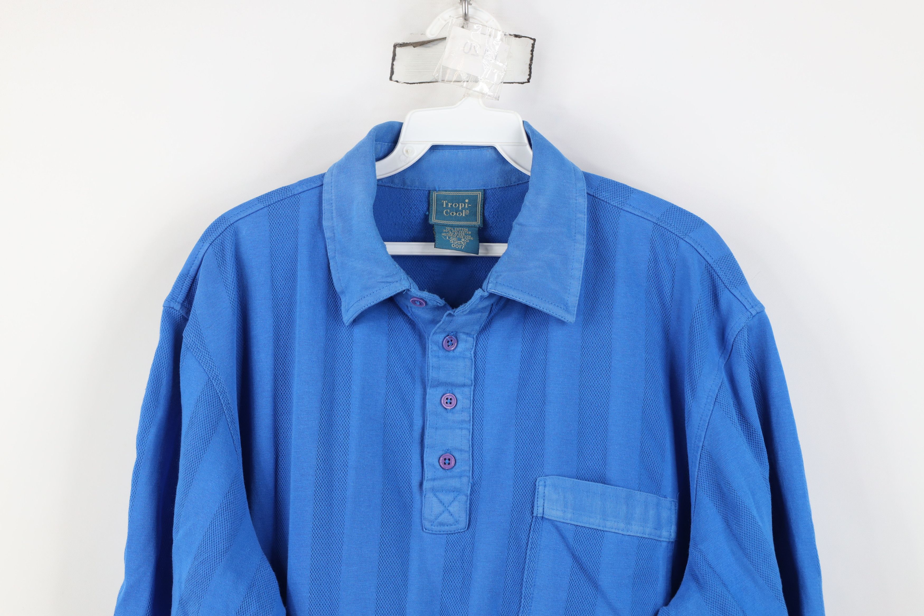 Vintage Vintage 90s Streetwear Vented Striped Pullover Polo Shirt Size US L / EU 52-54 / 3 - 2 Thumbnail