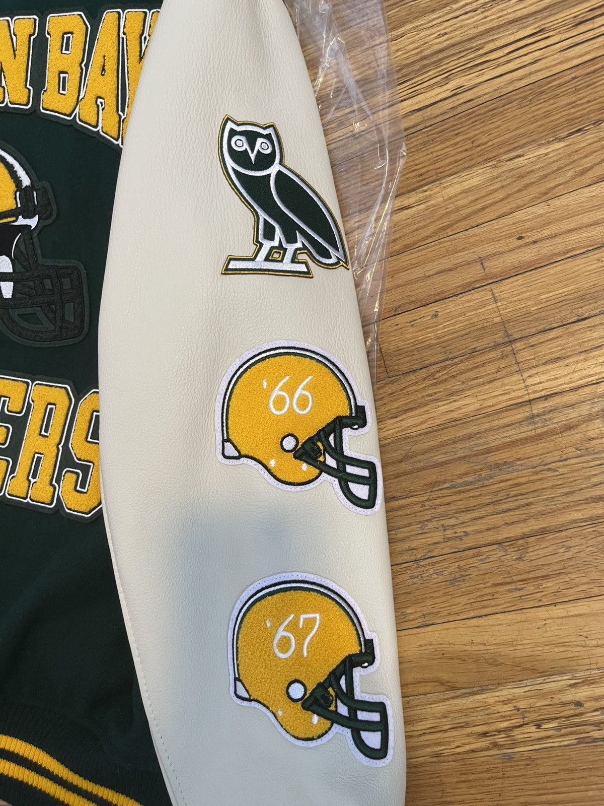 NFL × October's Very Own OVO x NFL Green Bay Packers Varsity Jacket Size US L / EU 52-54 / 3 - 7 Thumbnail
