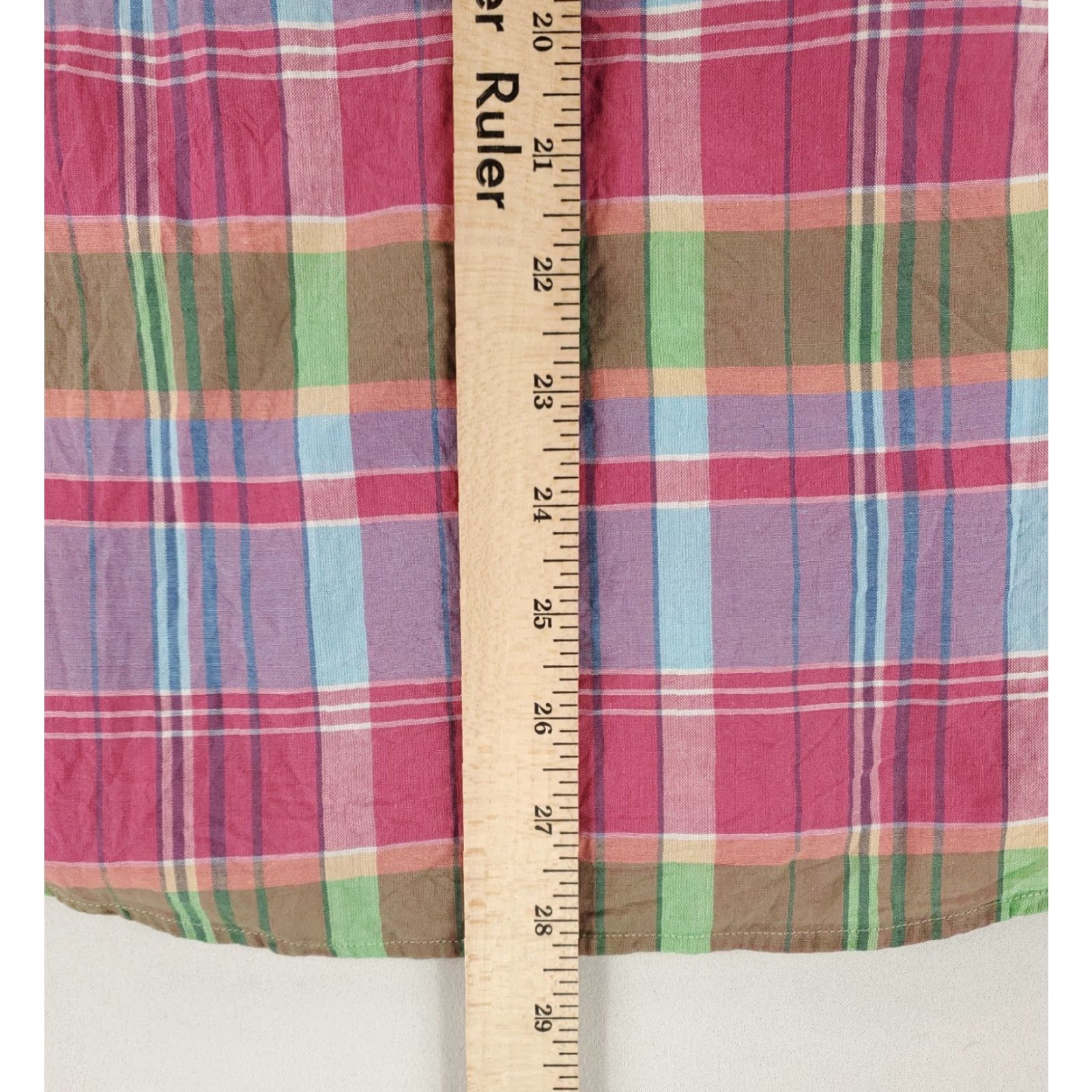 Ralph Lauren Ralph Lauren Shirt Button Down Madras Plaid Pastel Short Sleeve Mens M Multicolor Size US M / EU 48-50 / 2 - 6 Thumbnail