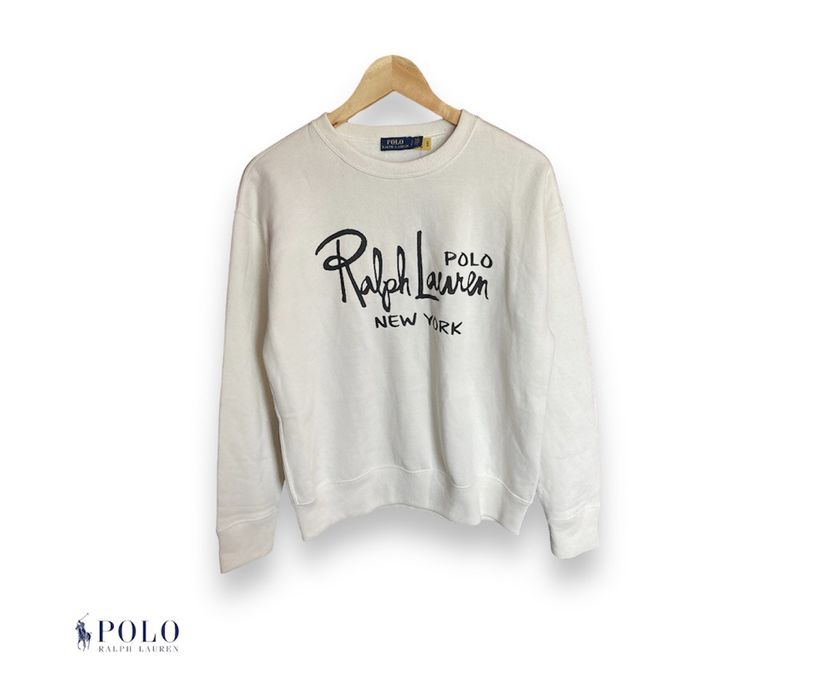 Polo Ralph Lauren New Polo Ralph Lauren New York Logo Cream Sweater ...