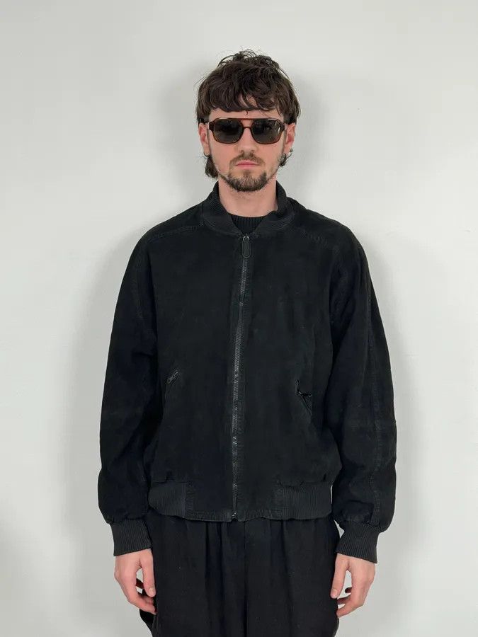 Gucci 2000s Gucci Black Suede Bomber Jacket Size US L / EU 52-54 / 3 - 2 Thumbnail
