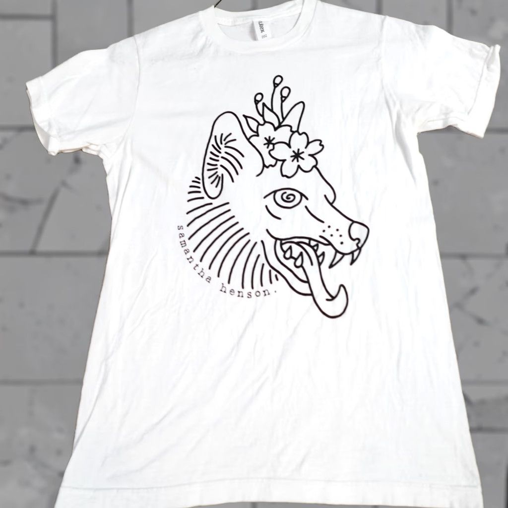 Henson Samantha Henson Shirt Small White Cotton Band Concert Tour Shirt Womens Short Sleeve Crew Neck T-Shirt White Band Concert Tour 90s Size S / US 4 / IT 40 - 1 Thumbnail